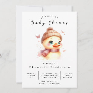 Elegant Digital Duck Baby shower Kaart