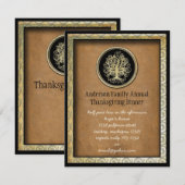 Élégant Dîner D'Action De Grâce Invitation (Devant / Derrière)