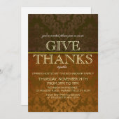 Élégant Dîner D'Action De Grâce Invitation (Devant / Derrière)