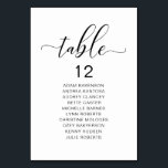 Élégant Dîner De Mariage, Carte De Séjour Des Invi<br><div class="desc">Dîner mariage Carte Carte Tableau De Table Des Invités,  Script Moderne Et Élégant. Customisez le texte et / ou retirez et remplissez avec votre thème de mariage.</div>