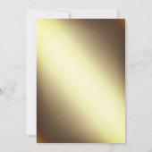 Élégant Dîner de Noël doré Invitation (Dos)