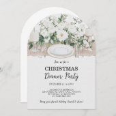 Élégant dîner de Noël Invitation (Devant / Derrière)