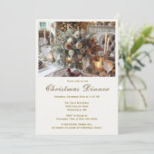 Élégant dîner de Noël Invitation (Debout devant)