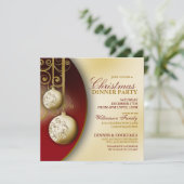 Élégant dîner de Noël Invitation (Debout devant)