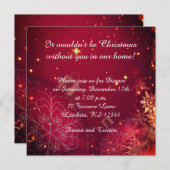 Élégant dîner de Noël Invitation Carré (Devant / Derrière)