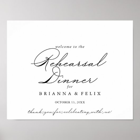 Élégant dîner de répétition horizontale Affiche de (Devant)