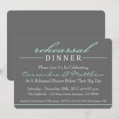Élégant Dîner De Répétition Invitations De Soirée (Devant / Derrière)