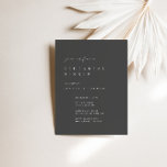 Élégant Dîner De Répétition Moderne Invitation<br><div class="desc">Le design présente une police manuscrite et un design moderne minimaliste. Conçu pour coordonner avec pour la collection de Faire-part de mariage "SERENA". Pour modifier les détails, cliquez sur "Personnaliser". Pour déplacer le texte ou modifier la taille, la police ou la couleur, cliquez sur "Cliquez pour customiser plus loin". Voir...</div>