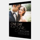 Élégant Dîner de répétition noire Photo de bienven (Angle)