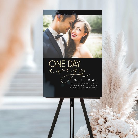 Élégant Dîner de répétition noire Photo de bienven