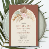 Élégant Dîner de retraite Floral Boho Invitation
