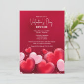 Élégant dîner de Saint Valentin Invitation (Debout devant)