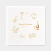 Élégant Dîner Italien | Or mariage (Recto)