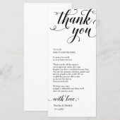 Élégant Dîner Moderne Lieu Cadre Carte de remercie (Devant / Derrière)