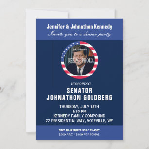 Élégant Dîner Politique Invitation