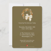 Élégant Dîner Thanksgiving Invitation 10 (Dos)