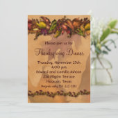 Élégant Dîner Thanksgiving Invitations (Debout devant)