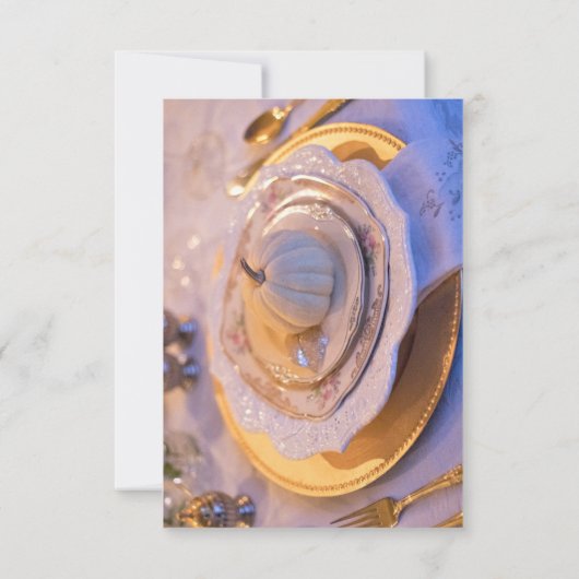 Elegant diner voor Thanksgiving Kaart (Achterkant)