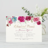 Elegant Dinner Oefening Mint Bessen Kaart (Staand voorkant)