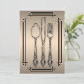 Elegant Dinner Party Kaart (Staand voorkant)