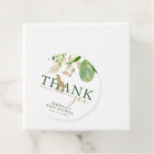 Elegant Dinosaur Green en Gold Baby shower Bedankjes Labels (In situ)