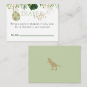 Élégant Dinosaure Dinosaure Raffle Invitation Inse (Devant / Derrière)