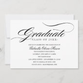 Élégant diplômé | Invitation de la fête de graduat (Devant)