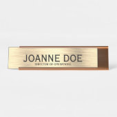 Élégant Directeur Des Opérations Bureau Nom Plaque (Devant)