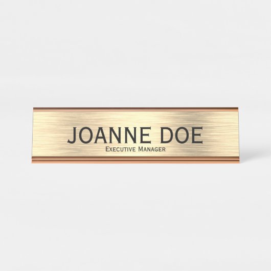 Élégant Directeur exécutif Bureau Nom Plaque (Devant)