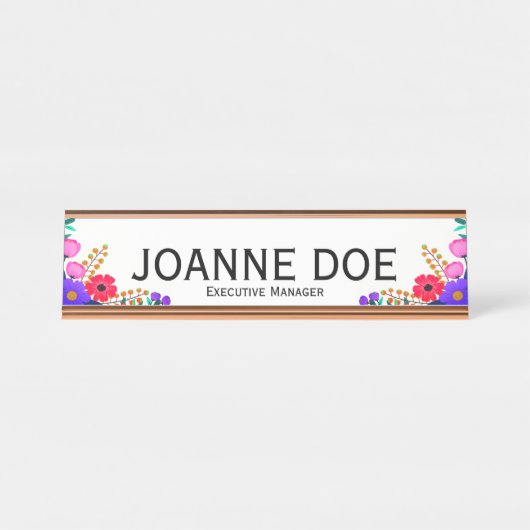 Élégant Directeur exécutif Bureau Nom Plaque (Devant)