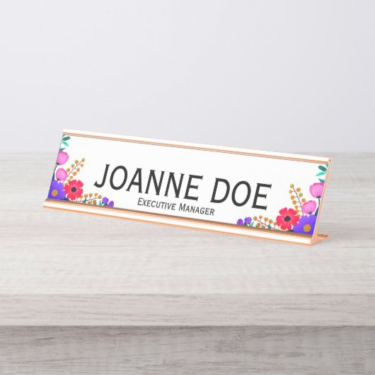 Élégant Directeur exécutif Bureau Nom Plaque (Devant)