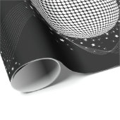 Elegant Disco Ball Christmas Ornament Cadeaupapier (Rol Hoek)