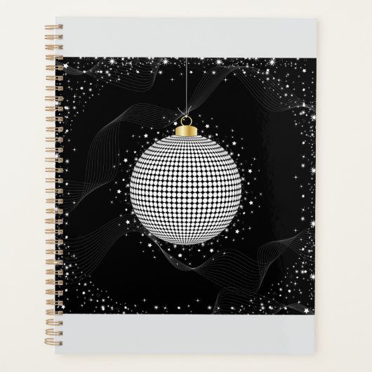 Elegant Disco Ball Christmas Ornament Planner (Voorkant)