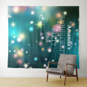 Elegant Disco Sparkle Colorful Weddenschap Achterg Wandkleed (In Situ (horizontaal))