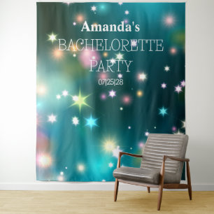 Elegant Disco Sparkle Colorful Weddenschap Achterg Wandkleed