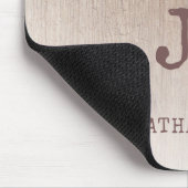 Elegant Distress Monogram Sjabloon van het Hout Ki Muismat (Hoek)