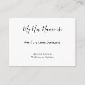 Elegant Divorce Name Change Enclosure Kaart (Achterkant)