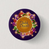 Elegant Diwali Kleurrijk Vuurwerk Ronde Button 3,2 Cm (Voorkant)