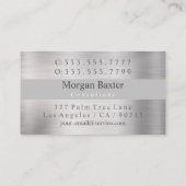 Elegant DIY Monogram, geborsteld staal Visitekaartje (Achterkant)