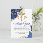 Elégant docteur en fleurs Carte de remerciements (Debout devant)