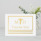 Elégant Docteur MD Merci Foil Carte postale (Debout devant)