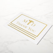 Elégant Docteur MD Merci Foil Carte postale (Rotation)