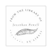 Elegant doezelpen Aangepast Ex Libris Bibliotheek  Rubberstempel (Afrduk)