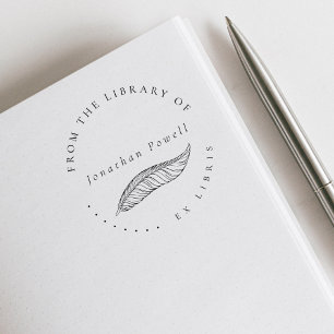 Elegant doezelpen Aangepast Ex Libris Bibliotheek Rubberstempel