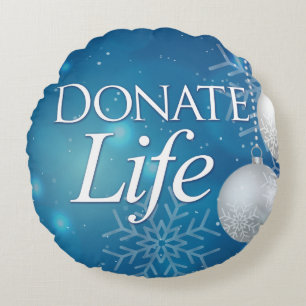 Elegant Donate Life Kerstmis Rond Kussen