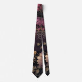 Elegant donker bloempatroon stropdas (Voorkant)