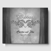 Elegant donker design gastenboek (Voorkant)