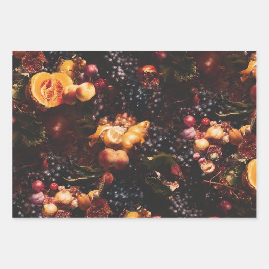 Elegant donker humeurig Nederlands kunstfruit Inpakpapier Vel (Voorkant 3)