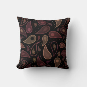 Elegant Donker Modern Paisley Patroon Kussen