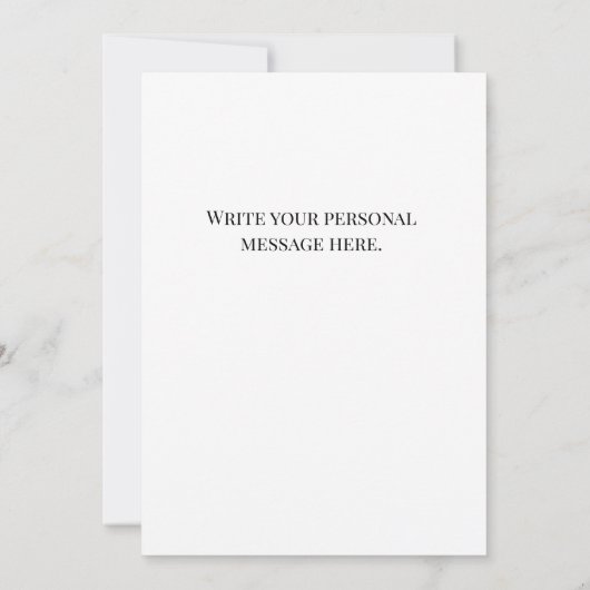 Elegant donkerblauw en faux goud bedankkaart (Achterkant)